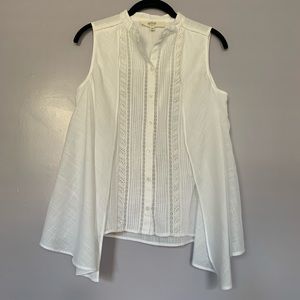 Athe Vanessa Bruno Lace & Eyelet Sleeveless Top